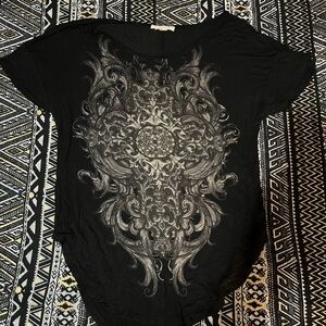 Love Tree Black Ornate Graphic Tee